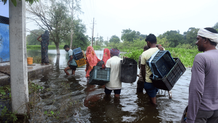 Flood-like situation as Ganga waters rise at the Katari region, in Kanpur | ANI