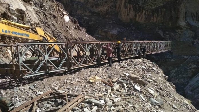 File photo of BRO connecting Kailash Mansarovar route to Lipulekh pass | Representational image | ANI