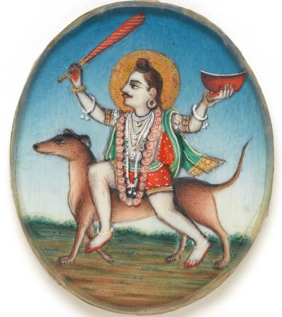 Shiva as Bhairava with a dog 