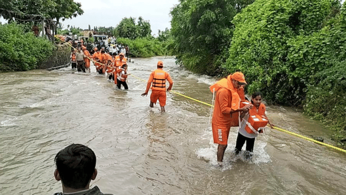 NDRF in Gujarat during floods on 20 August 2025 | PTI
