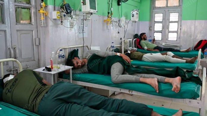 Flood victims admitted at the district hospital in Uttarkashi | Photo: Suraj Singh Bisht/ThePrint