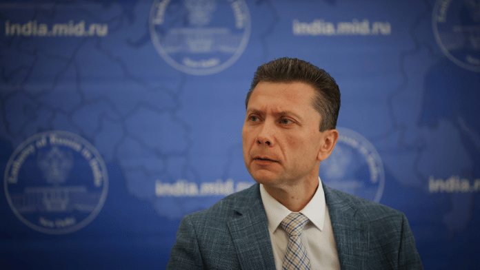 Roman Babushkin, charge d'affaires at the Russian embassy in India, attends a press conference in New Delhi, India, August 20, 2025 | Reuters