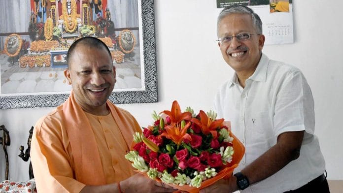 File photo of SP Goyal with UP Chief Minister Yogi Adityanath | X/@spgoyal