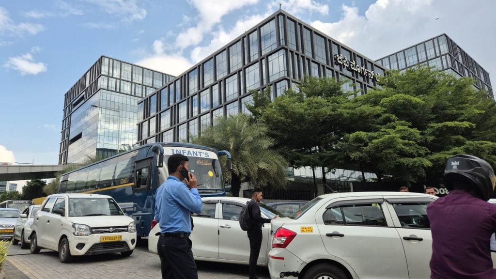 Bengaluru traffic outside an IT park