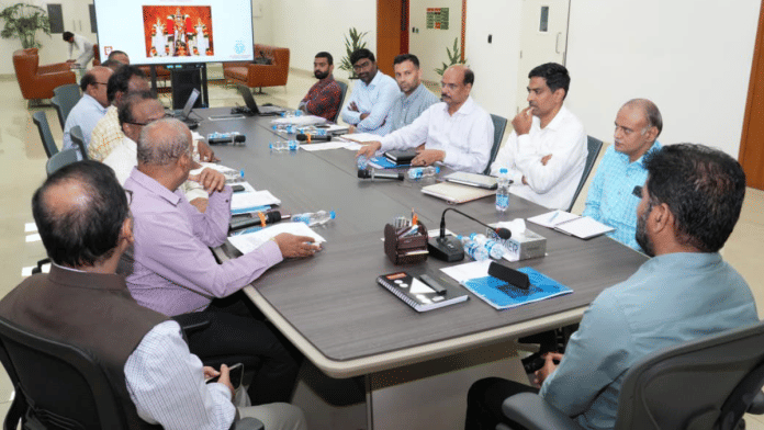 Telangana CM Revanth Reddy chairs a review meeting with officials on the development of several temples in Kodangal constituency | X/@JacobBhoompag