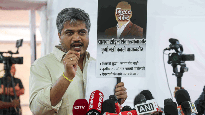 MLA Rohit Pawar speaking to media at Vidhan Bhavan in Mumbai | ANI file photo