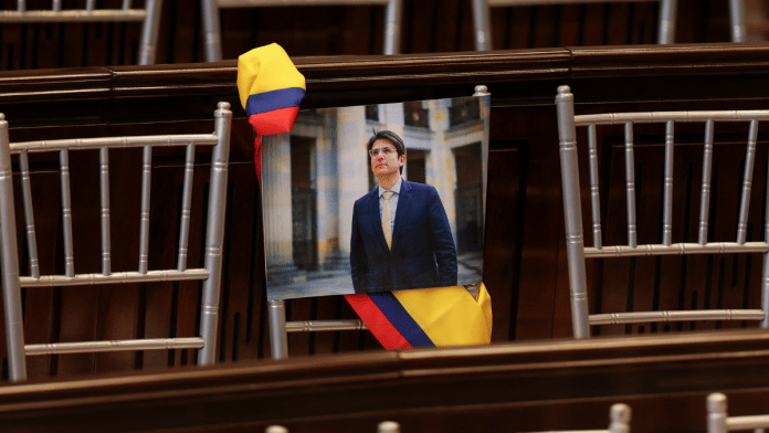 File photo of Colombian senator Miguel Uribe | Reuters