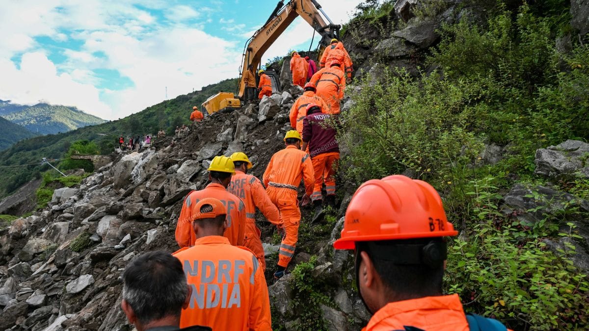 NDRF personnel taking part in search and rescue ops in aftermath of flash floods | Suraj Singh Bisht | ThePrint 