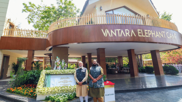 Prime Minister Narendra Modi poses for a picture with Reliance Foundation Director Anant Ambani during his visit to the wildlife rescue, rehabilitation, and conservation centre, Vantara, in Jamnagar | File Photo | ANI