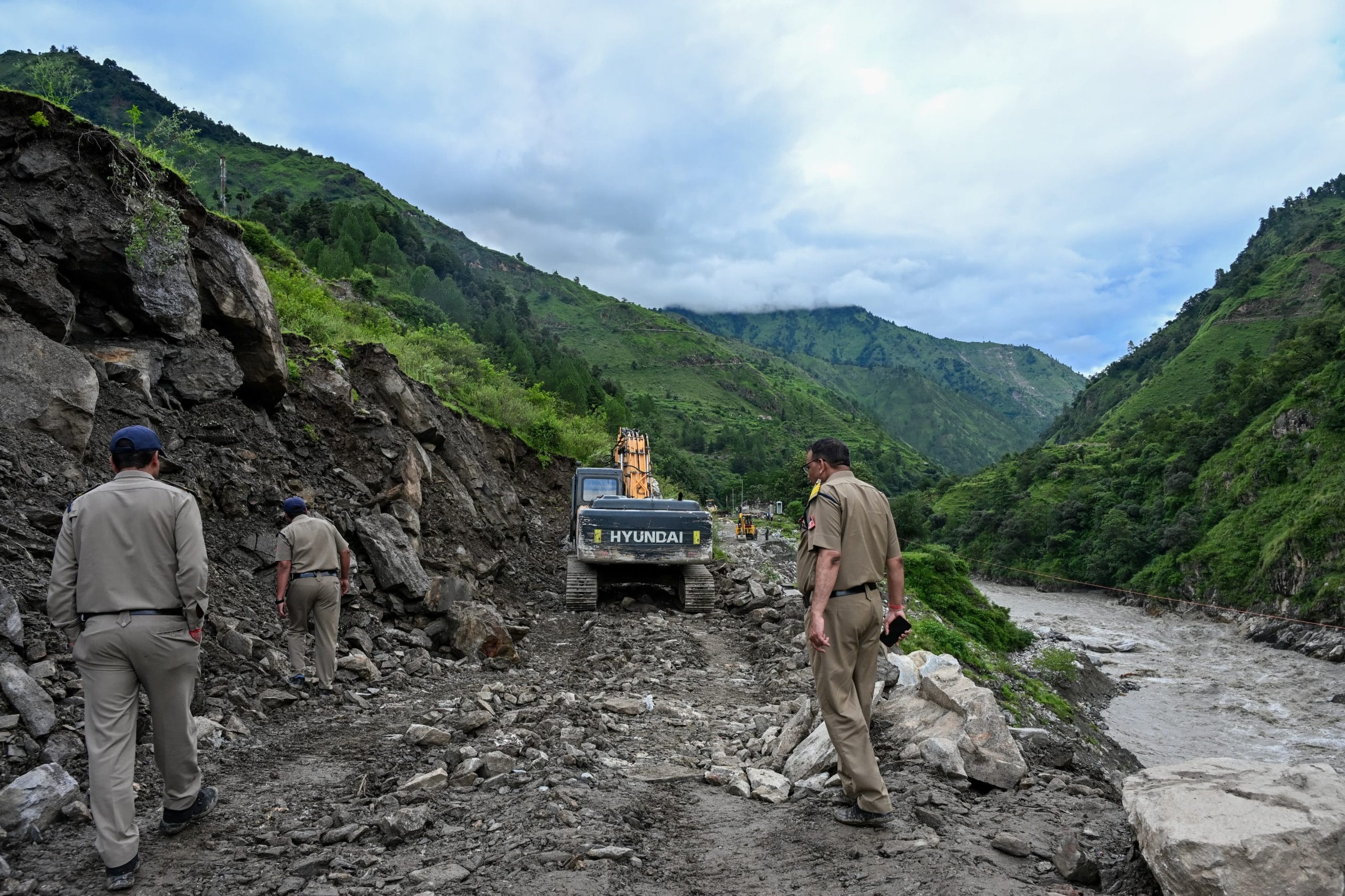 Uttrakhand police on patrolling at the affected areas | Photo: Suraj Singh Bisht | ThePrint