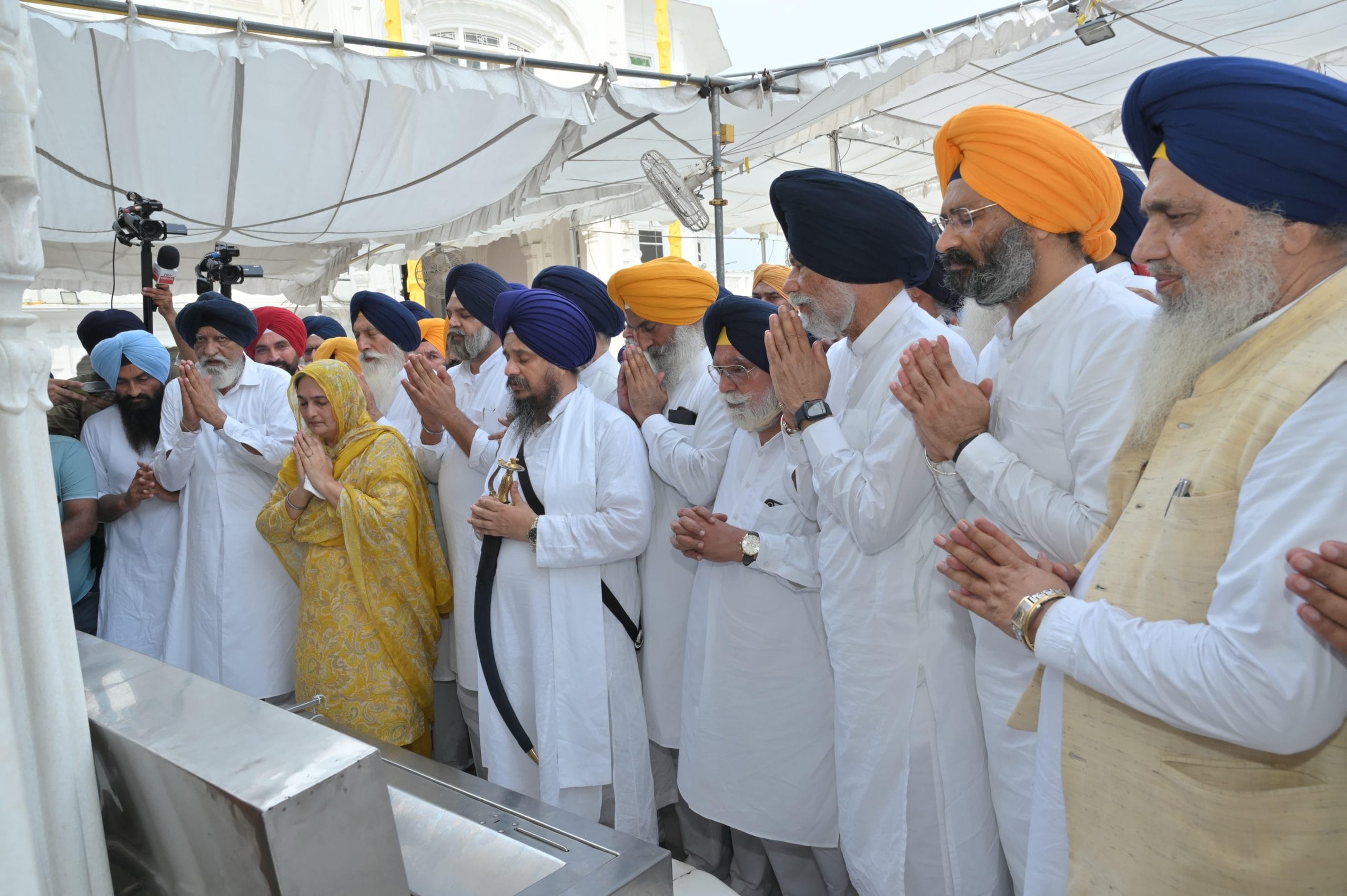 Harpreet Singh while taking charge as chief of Akali Dal's rebel faction at Golden Temple on 11 August, 2025 | By special arrangement