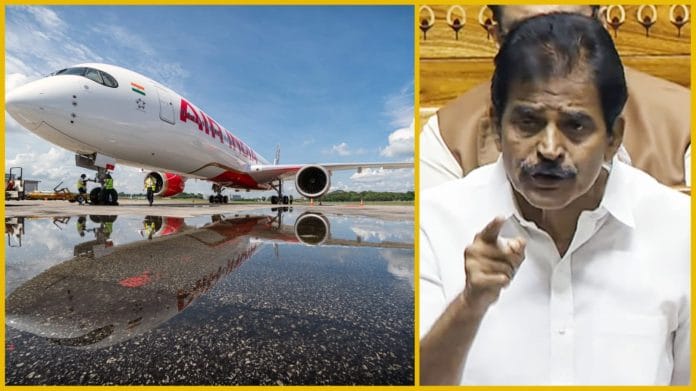 Air India has countered Congress leader K.C. Venugopal’s claim on go-around at Chennai airport | ANI images