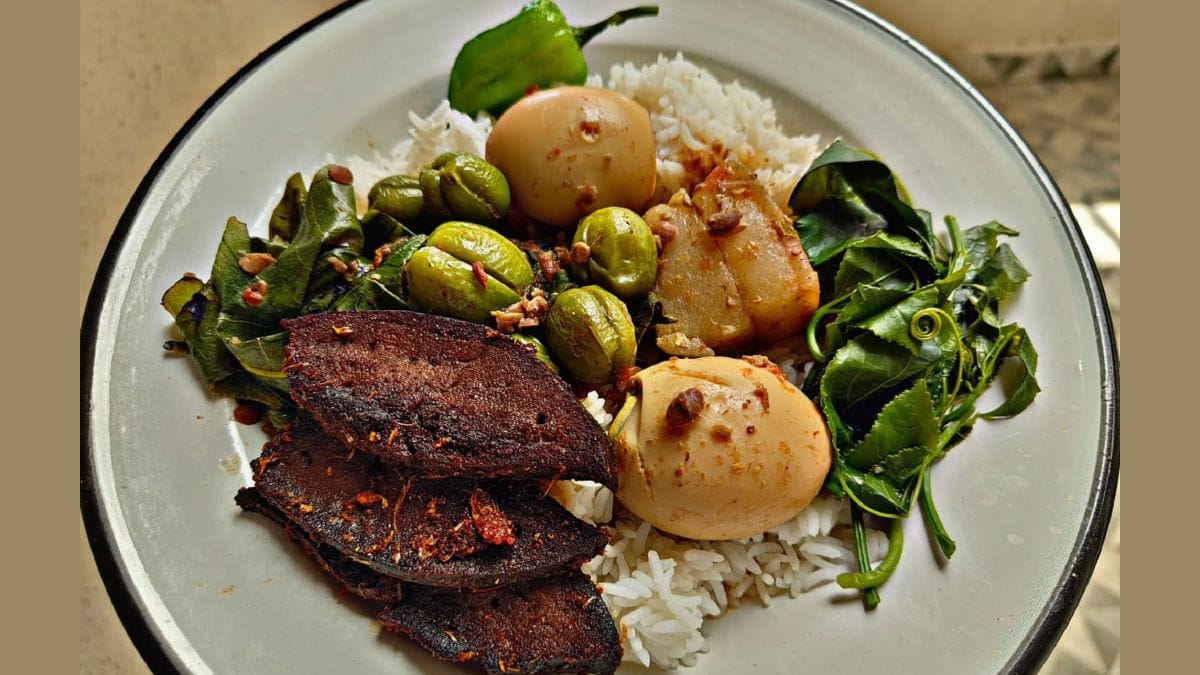 A plate of traditional Naga food | Photo: @bobtribalkitchen/Instagram