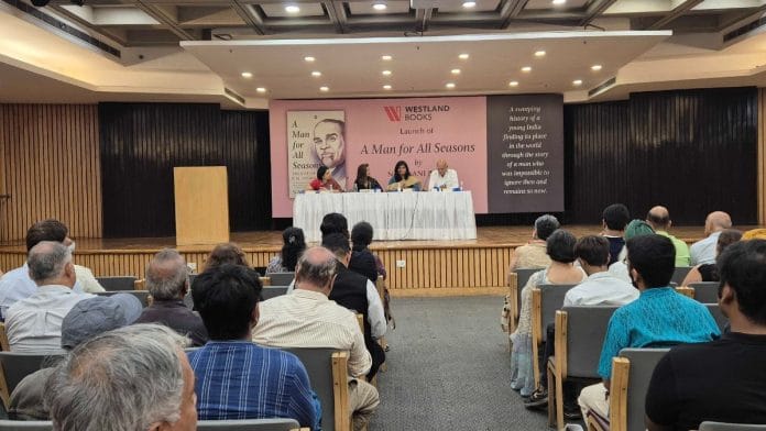 Panelists at Narayani Basu's book launch in Delhi | Shubhangi Misra, ThePrint