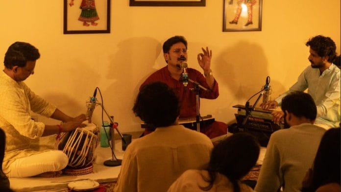 Anirban Bhattacharyya on Hindustani vocals, accompanied by Durjay Bhowmik on tabla and Lalit Sisodia on harmonium | Special arrangement