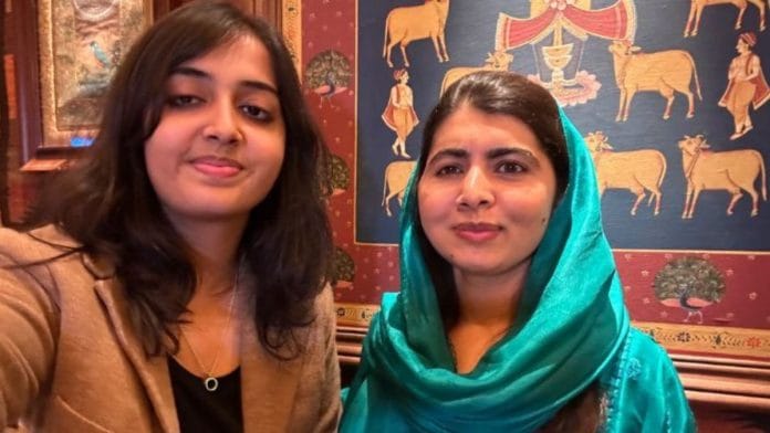 Left to right: Mahnoor Cheema, Malala Yousafzai | X