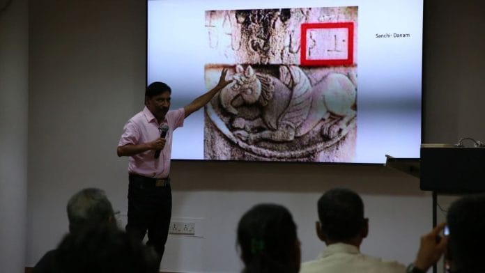 Archaeologist KK Muhammed during the lecture titled ‘Stories from Indian Archaeology’