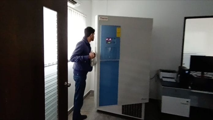 Anirudha Lakshminarasimhan at his start-up PawThNeo incubated at Jyothy Institute of Technology, Bengaluru | Photo: Ananthapathmanabhan | ThePrint