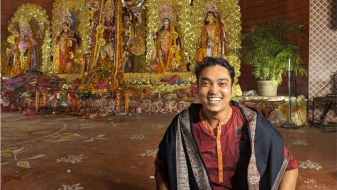 Sudeepto Das at a CR Park Durga Puja Pandal in 2024 | By special arrangement