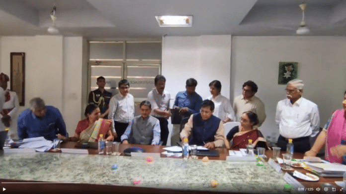 IIT Madras & Auroville Governing Board sign MoU on 8 July for setting up the campus | Screengrab from X/@DDNewslive