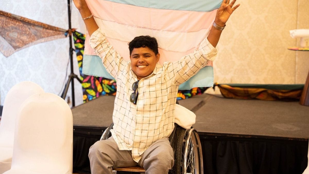 Kiran Nayak, a 39-year-old Adivasi trans man, has polio. Kiran’s organisation, Society for Transmen Action and Rights (STAR), offers support to queer individuals with disabilities and trans persons, among others, and also routinely works with paralegal volunteers and ASHA workers to help these people. | Khadija Khan | ThePrint