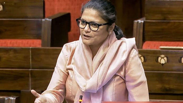 TMC MP Sushmita Dev in Rajya Sabha | ANI file photo