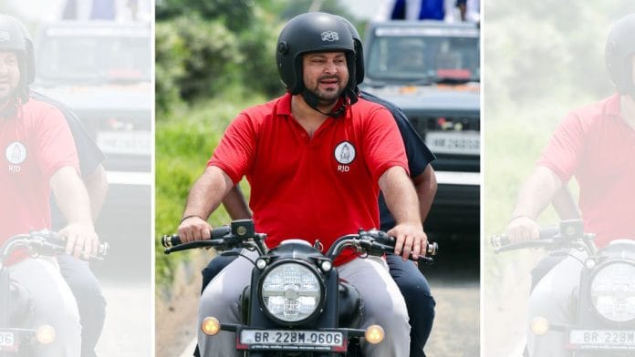 RJD leader Tejashwi Yadav during the 'Voter Adhikar Yatra', calling for inclusion of voters in the Bihar electoral roll | ANI