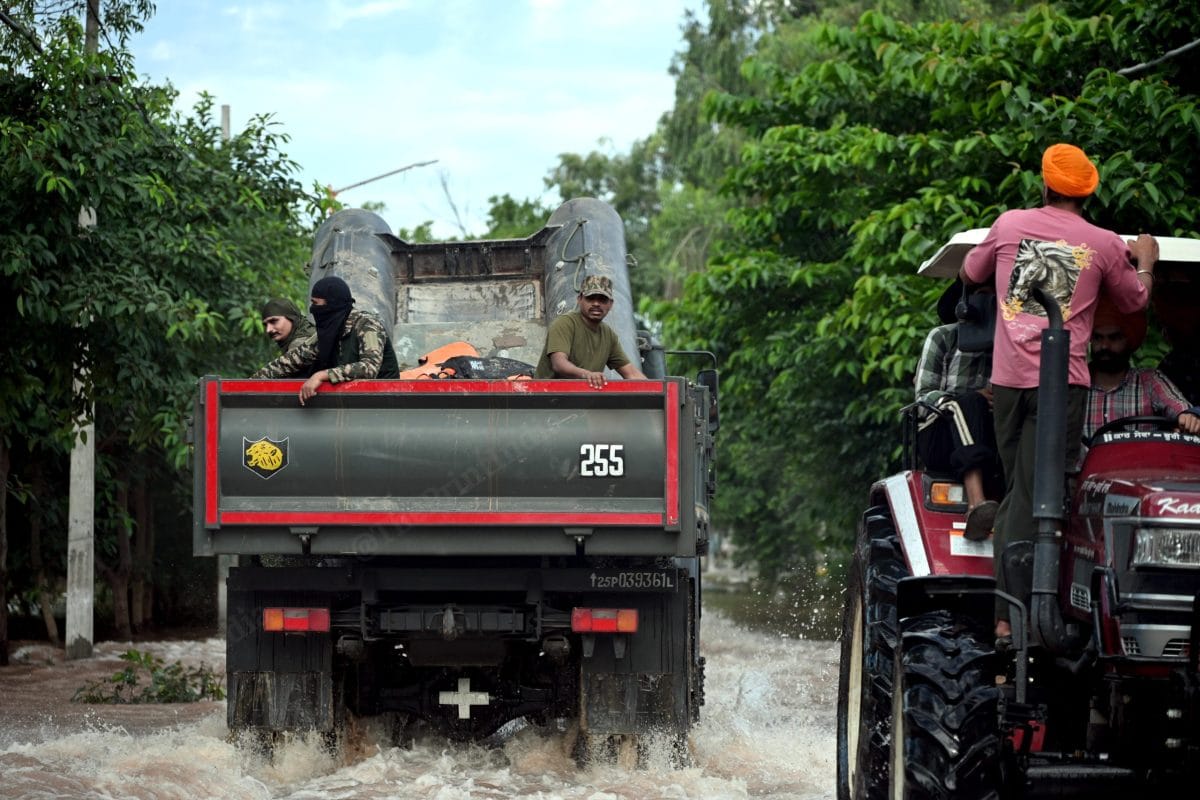 Army personnel transport boats in truck to rescue people from flood affected villages | Suraj Singh Bisht | ThePrint