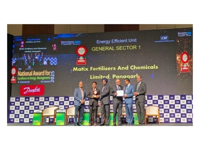 Matix Fertilisers' Panagarh Plant Wins CII Energy Efficiency Unit Award 2025