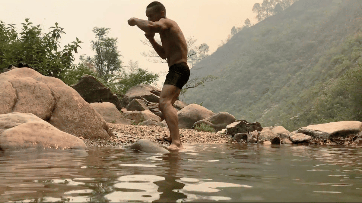 Angad Bisht training in the hills in his hometown, Rudraprayag | Angad Bisht