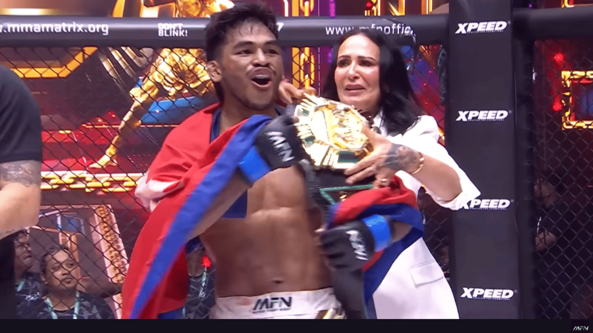Rabindra Dhant became the first Nepali fighter in MFN franchise to win a belt earlier this year. | YouTube/Fight Night 