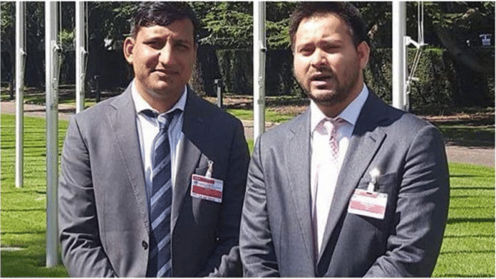 File photo of Sanjay Yadav (L) and Tejashwi Yadav (R) | X@sanjuydv