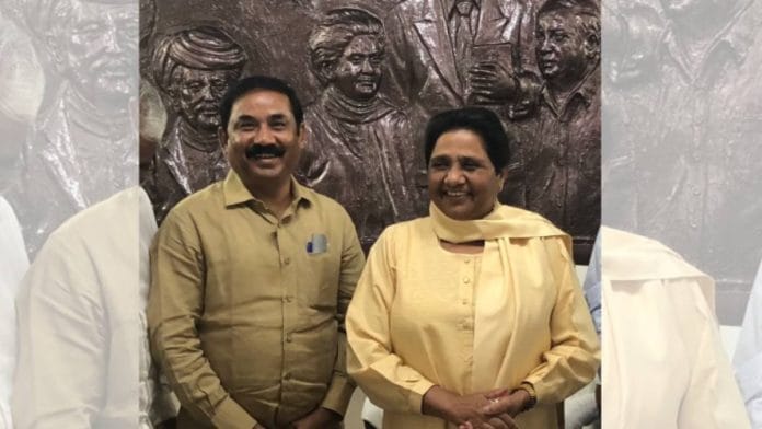 Ashok Siddharth with BSP chief Mayawati | Facebook@Ashok Siddharth