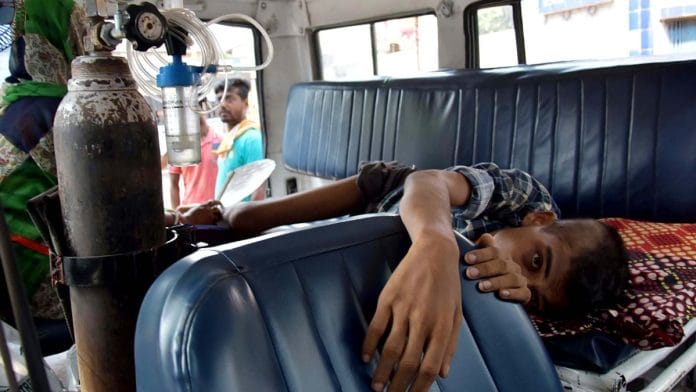 Representational image of a cancer patient lying in an ambulance | ANI