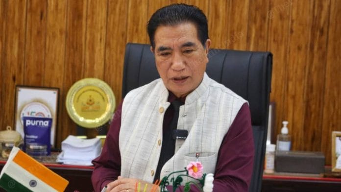 Lalduhoma, Chief Minister of Mizoram, in his office | Photo: Praveen Jain/ThePrint