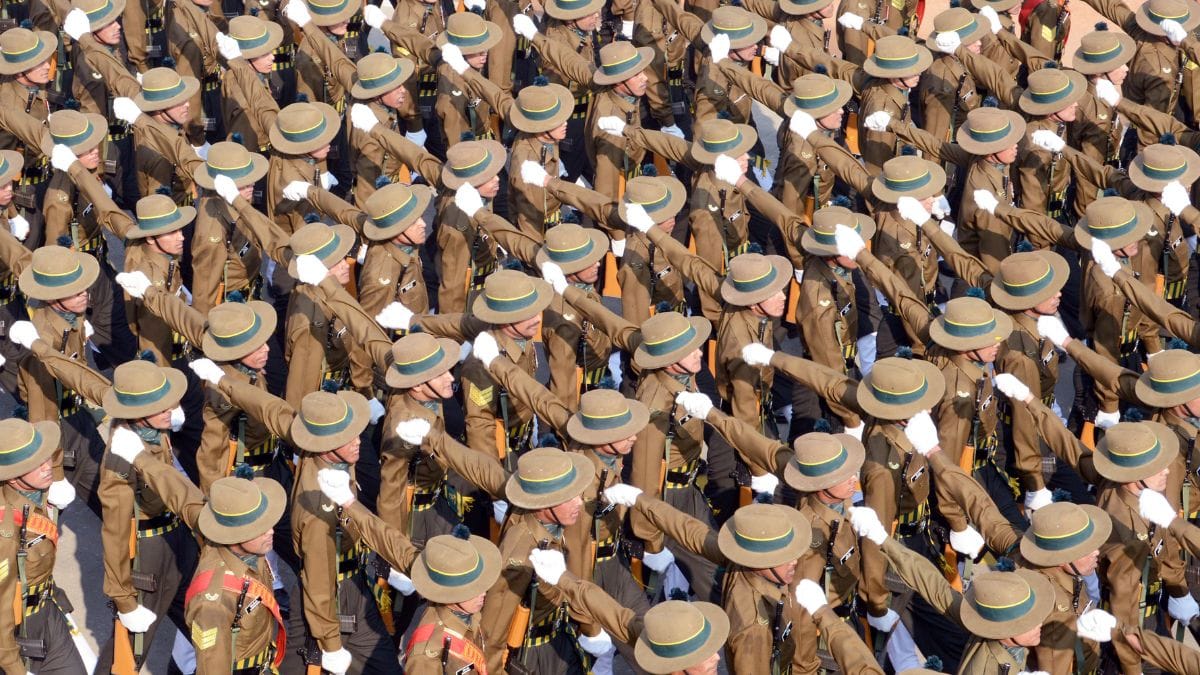 File photo of Army soldiers from Gorkha Regiment marching along Rajpath during the Republic Day parade in New Delhi, in January 2020 | ANI/R Raveendran