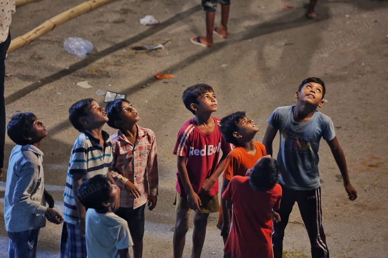 A children's playing at night | Praveen Jain | ThePrint.