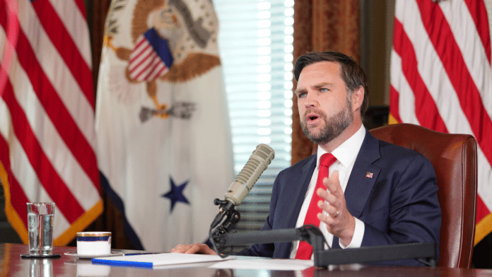 Vice President J.D.Vance hosts an episode of 'The Charlie Kirk Show' at the White House, following the assassination of the show's namesake, in Washington, D.C., U.S.,Sept, 15, 2025 | Reuters