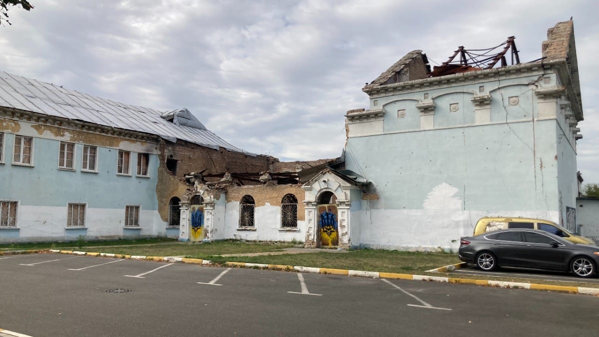 A local community centre in the Kyiv region, destroyed in the early days of the war | Keshav Padmanabhan | ThePrint