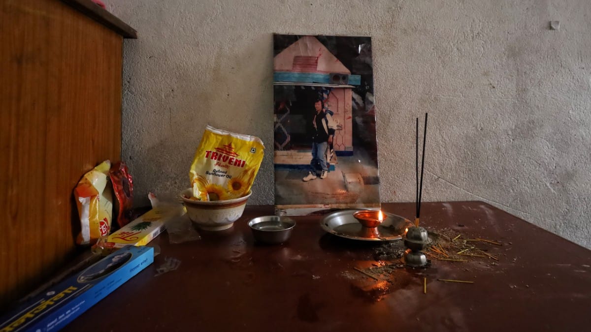 A photo of the deceased kept in the room of the Rai's home | Manisha Mondal | ThePrint