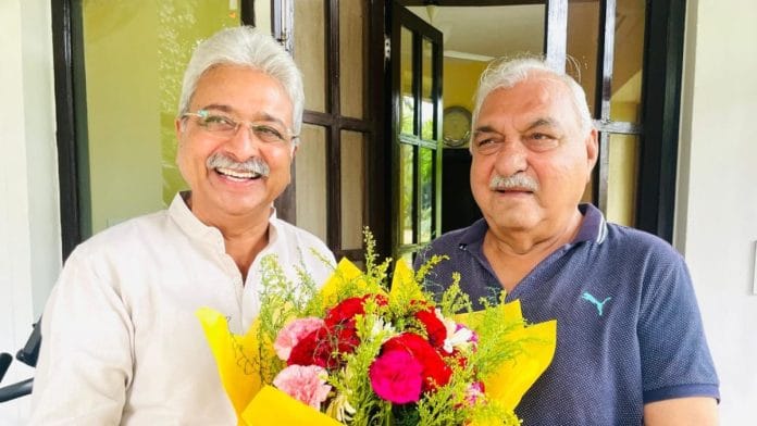 Haryana Pradesh Congress Committee chief Rao Narender Singh and Haryana Congress Legislature Party leader Bhupinder Singh Hooda | X/@SANDEEP_GARGs