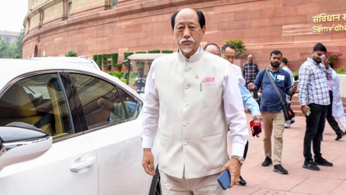 Nagaland Chief Minister Neiphiu Rio in New Delhi | Photo: ANI