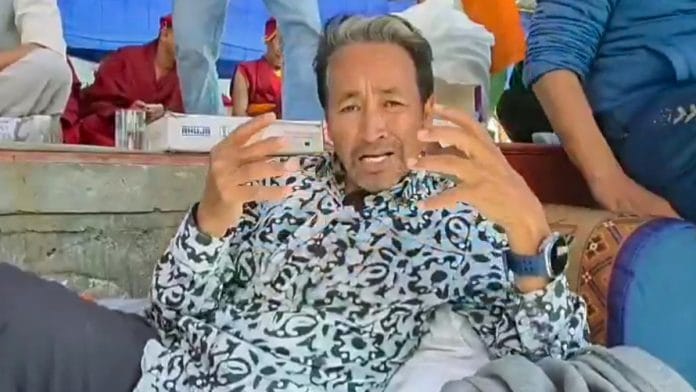 Sonam Wangchuk at protest site in Leh on 24 September, 2025 | X/SonamWangchuk