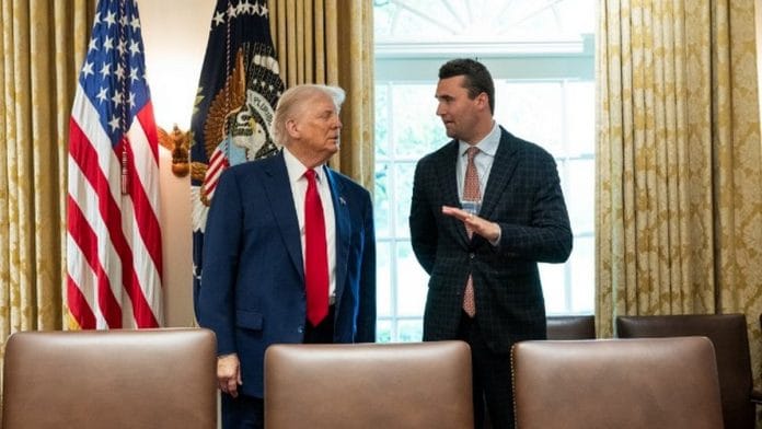 Donald Trump with Charlie Kirk