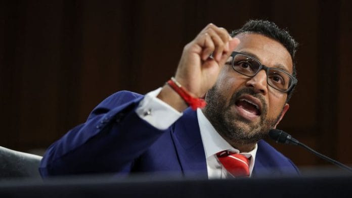 FBI Director Kash Patel gestures as he testifies before a Senate Judiciary Committee hearing on oversight of the FBI in Washington, D.C. on 16 September 2025. | Jonathan Ernst | Reuters