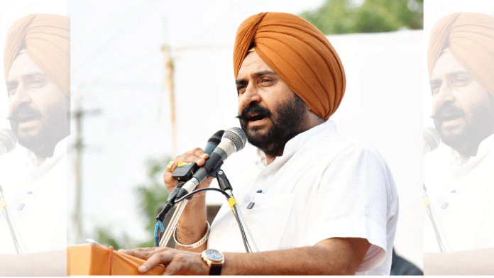 An FIR against Sanour MLA Harmeet Singh Pathanmajra was registered at civil lines police station in Patiala late Monday. | Facebook/Harmeet Singh Pathanmajra