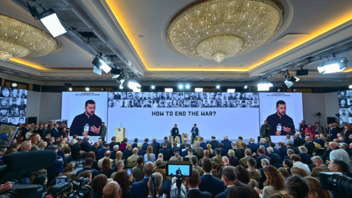 Ukranian President Volodymyr Zelenskyy at the annual Yalta European Strategy (YES) meeting | Credit: president.gov.ua