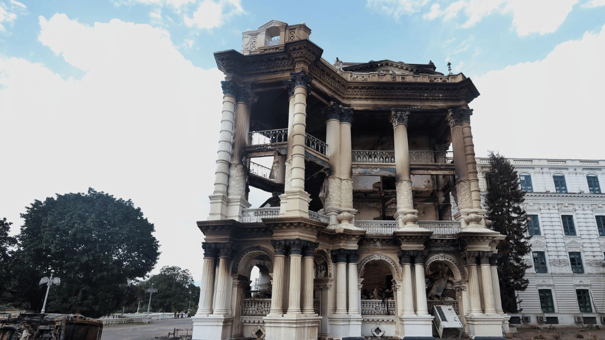 The historical Singha Durbar, the main administrative building of Nepal's government, suffered widespread damage during the protest. | Manisha Mondal/ThePrint 