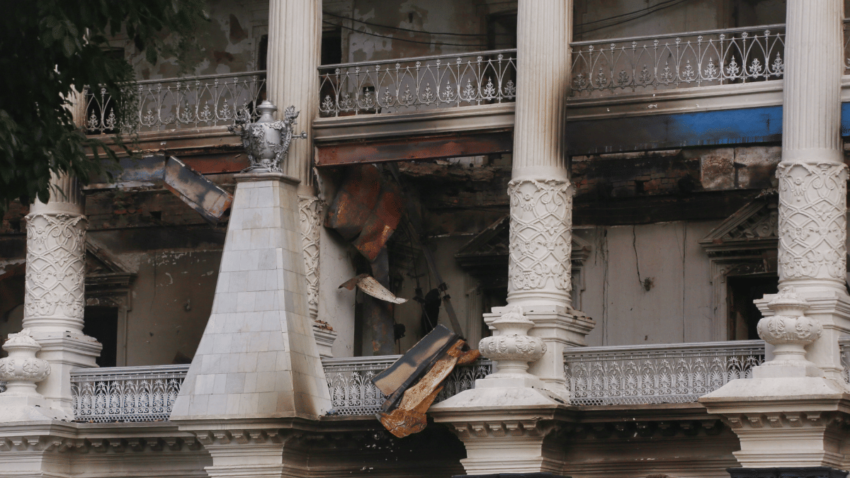 The protests led by the country's youth caused massive damage to the palace. | Manisha Mondal/ThePrint