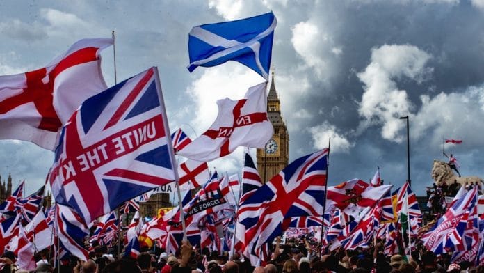 About 1,50,000 people took part in the Unite the Kingdom rally in London